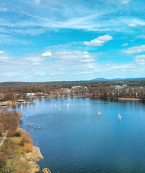 Blick auf den Dutzendteich und den Lorenzer Reichswald - Nürnberg effektiv an einem Wochenende