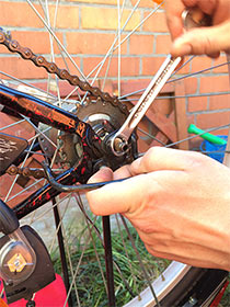 Fahrrad Nabenschaltung abmontieren