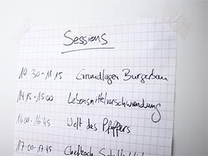 Sessions auf dem Foodcamp Nürnberg