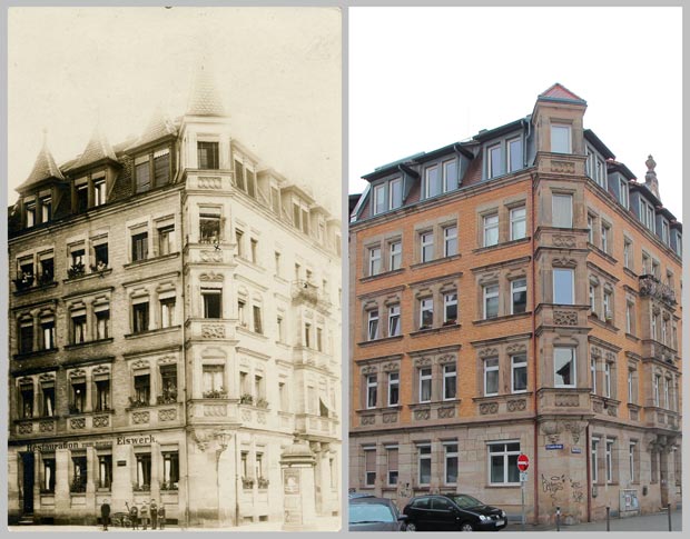 Das Eckhaus Knauerstraße 24 1910 und 2016