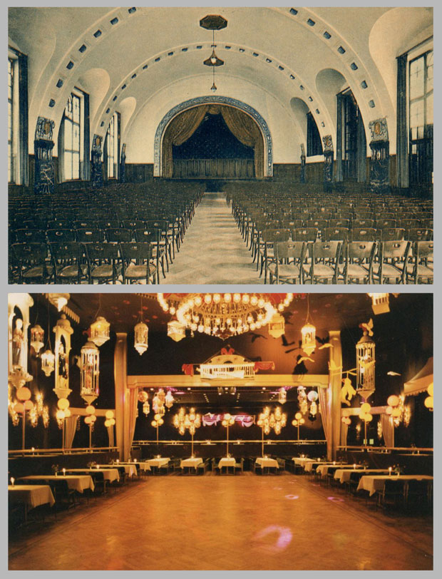 Der Große Lessingsaal, aufgenommen 1913 und zwischen 1978 und 1990