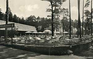 Der Biergarten der „Waldschänke“, aufgenommen 1939.