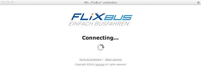 WLAN Verbindung Flixbus