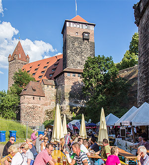 Nürnberger Burg vom Burggraben aus