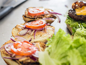 Burger in der Vorbereitung