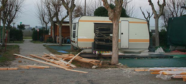 Campingplatz im Winter