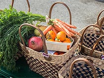 Korb mit Obst und gemüse