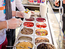 Frozen Yogurt Auswahl