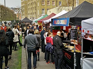 Streetfood Devonshire Square Ecke Cutler Street