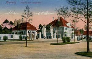 Der Eingang des alten Tiergartens an der Bayernstraße, aufgenommen 1912.