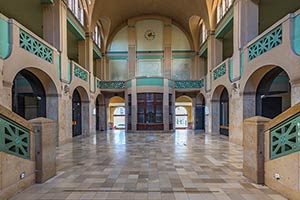 Die Kassenhalle des Volksbades – noch immer ein Traum im Jugendstil.