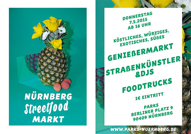Flayer erster Streetfoodmarkt Nürnberg